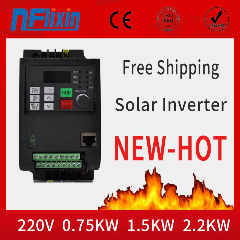 

NF9100 Vector Control frequency converter DC 200V-400V to Three-phase 220V solar pump inverter with MPPT control