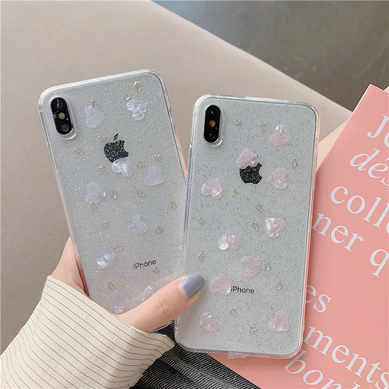 Lovebay эпоксидные Блестки для телефона чехол iPhone 6 6s 7 8 8Plus X XR XS Max прозрачная