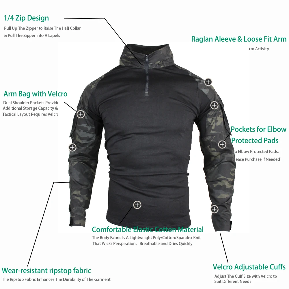 Мужские тактические рубашки армейские зеленые рип-стоп SWAT весенние с длинным