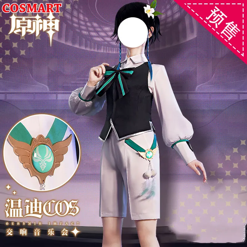 

Anime Genshin Impact Venti Symphony Concert Game Suit Uniform Cosplay Costume Role Play Clothing Halloween Outfit New