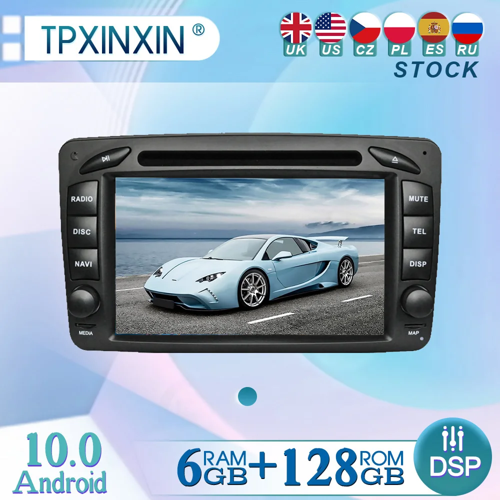 

6+128GB For Mercedes-Benz W209 2002-2010 Android 10 Radio Player Car GPS Navigation Head Unit Radio with Screen WIFI DSP CARPLAY
