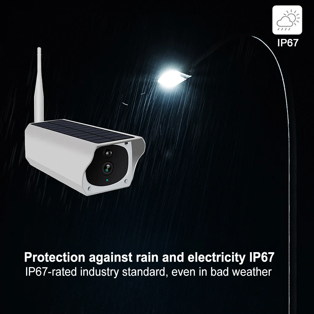Солнечная 1080P HD CCTV камера видеонаблюдения ip Wi Fi беспроводная уличная IP67