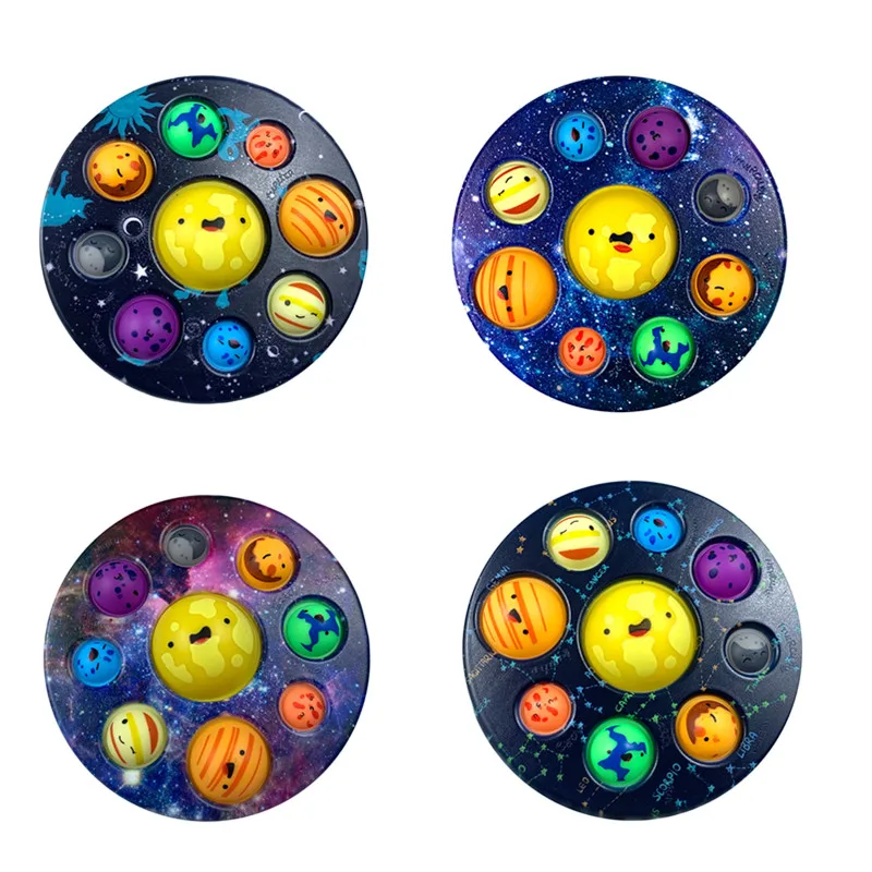 

New Simple Dimple Sensory Pushs Popete Bubble Round Board Fidget Toys Симпл Димпл Children Adult Autism Relief Anti Stress Toy