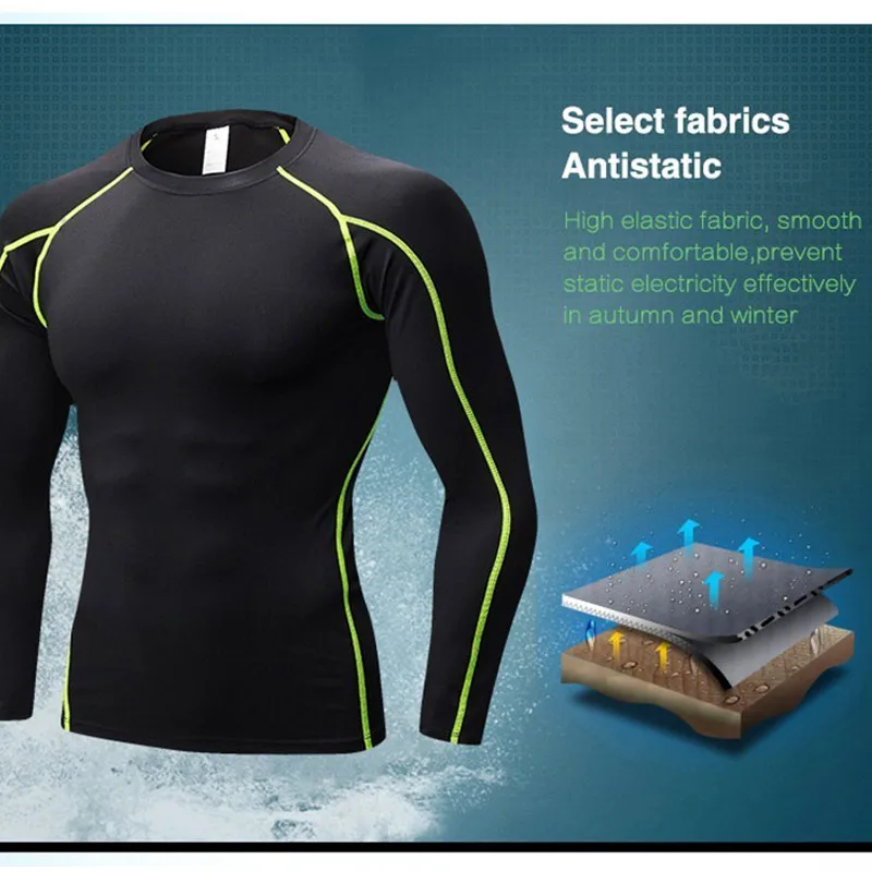 Новинка мужские профессиональные облегающие футболки для бега дышащие топы с