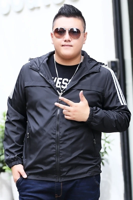 

9XL 8XL 7XL Man Jacket Spring And Autumn Increase Fertilizer Code Trend Loose Coat The Fat Fertilizer Guy Will Code Men's Wear