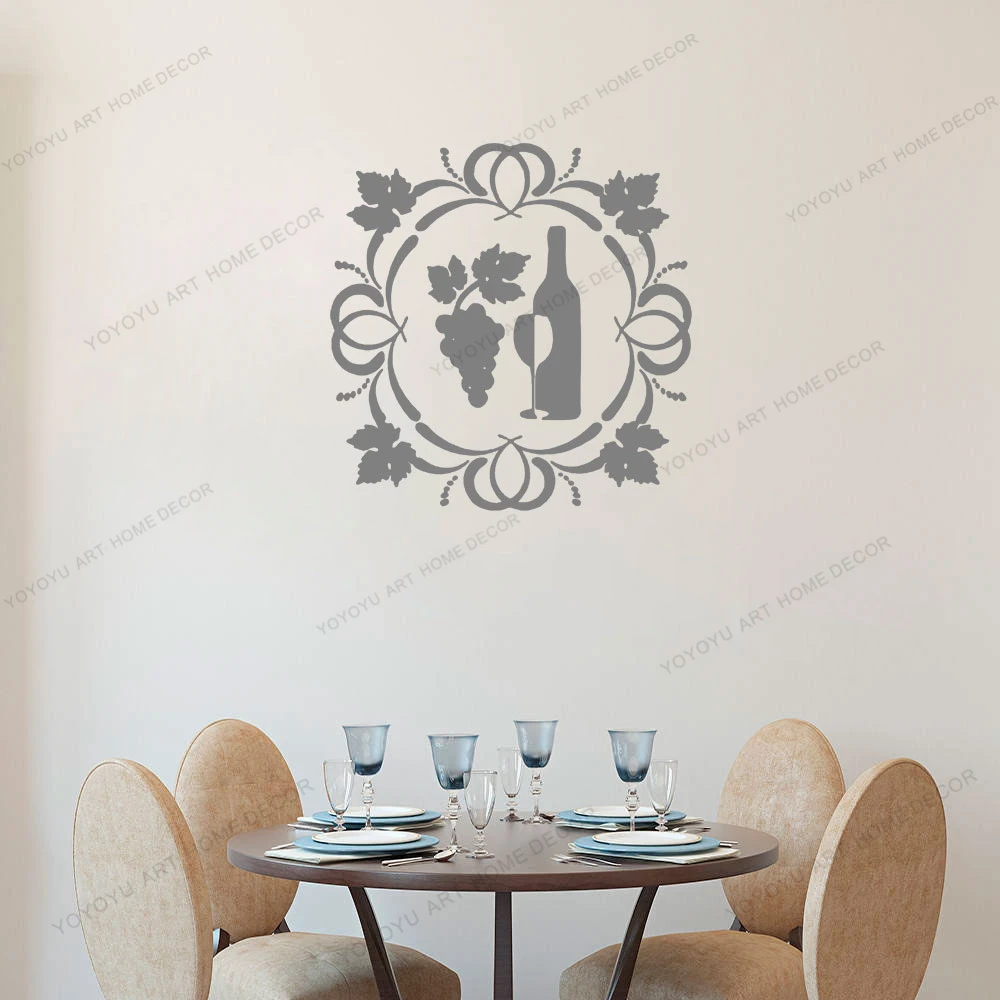 

Glass Of Wine Vinyl Wall Stickers Art Decal Home Kitchen Decor Bar Pub Club Wall Sticker Gift Removable Wallpoof CX1879