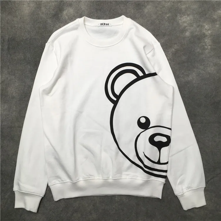 

New 2021 Arrival Men Little Bear Doll gentleman Hoodies Hoody hooded Sweatshirts velvet Cotton Drake Thicken Fleece #C47