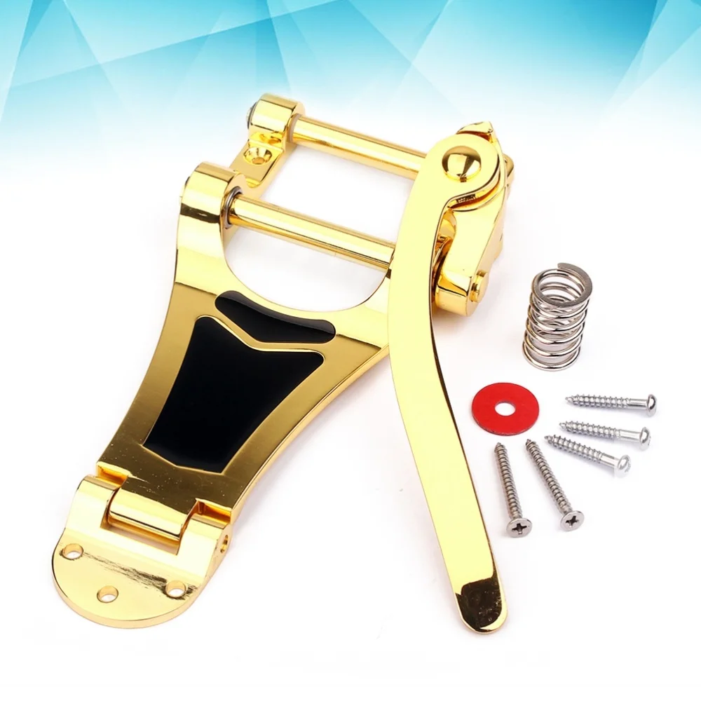 

Replacement Tremolo Vibrato Bridge Tailpiece Set for Electric Guitar (Golden)