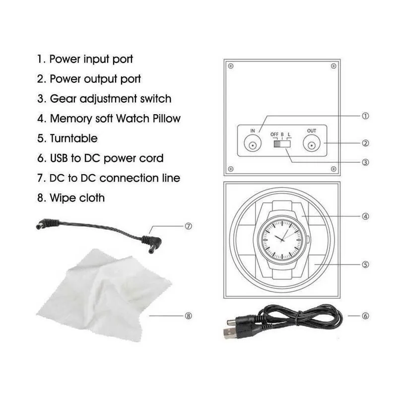 

High Quality Durable Watch Winder For Automatic Watches Ultra-quiet High Collector Vertical 4+6Version Watches Storage Box