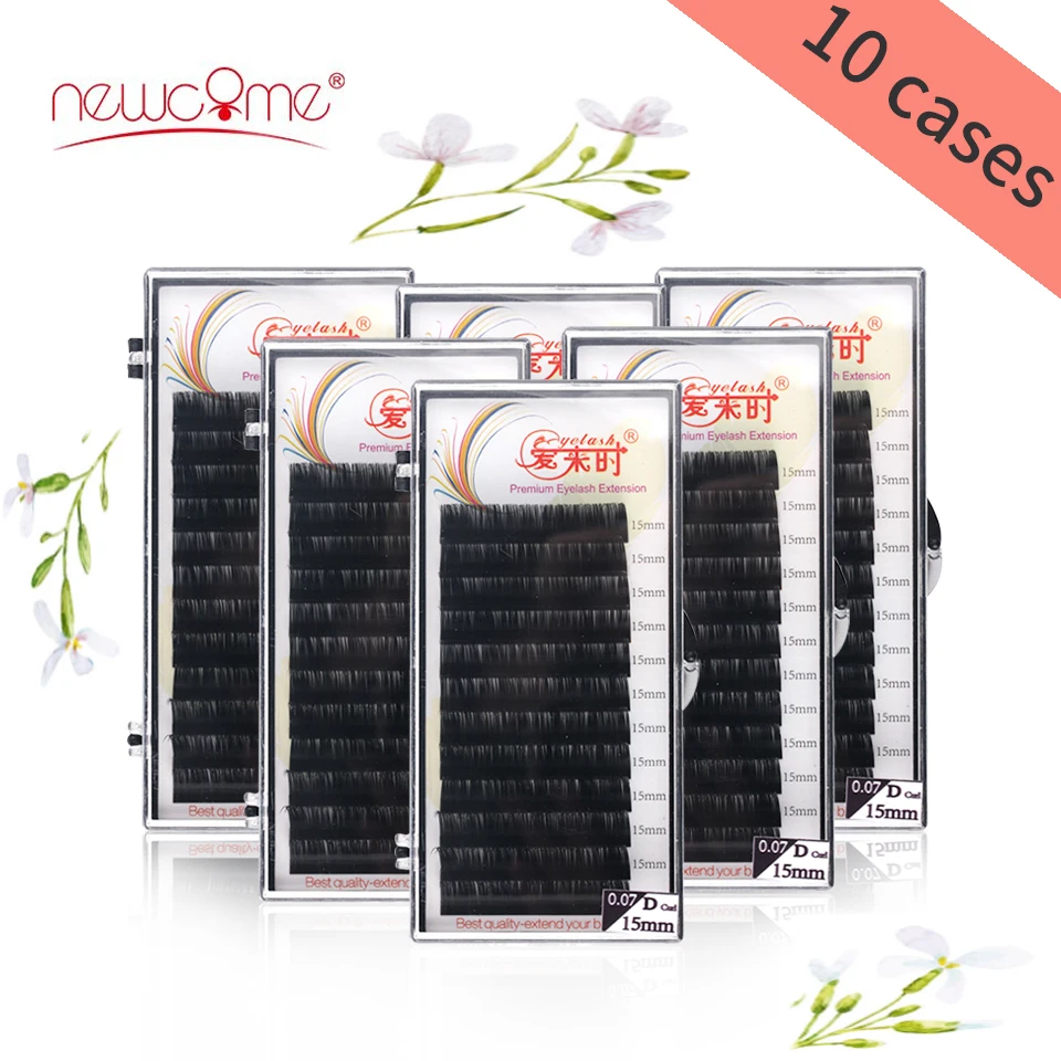 Все размеры 10 лотки 3D Индивидуальный Наращивание ресниц естественно Длинные