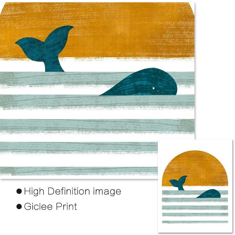 Настенная картина с изображением заката дневная фотография Скандинавская для