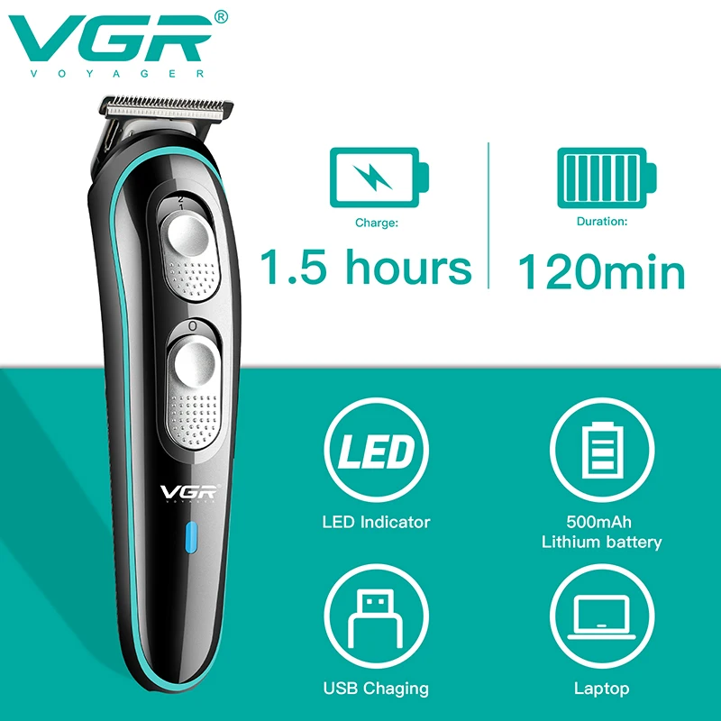 VGR Electric Hair Cutting Machine Rechargeable  Hair Clipper Man Hair Trimmer For Men Barber Professional Beard Trimmer enlarge
