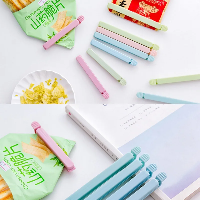 5 шт./компл. Еда зажимы полиэтиленового пакета большой маленький Размеры Кухня