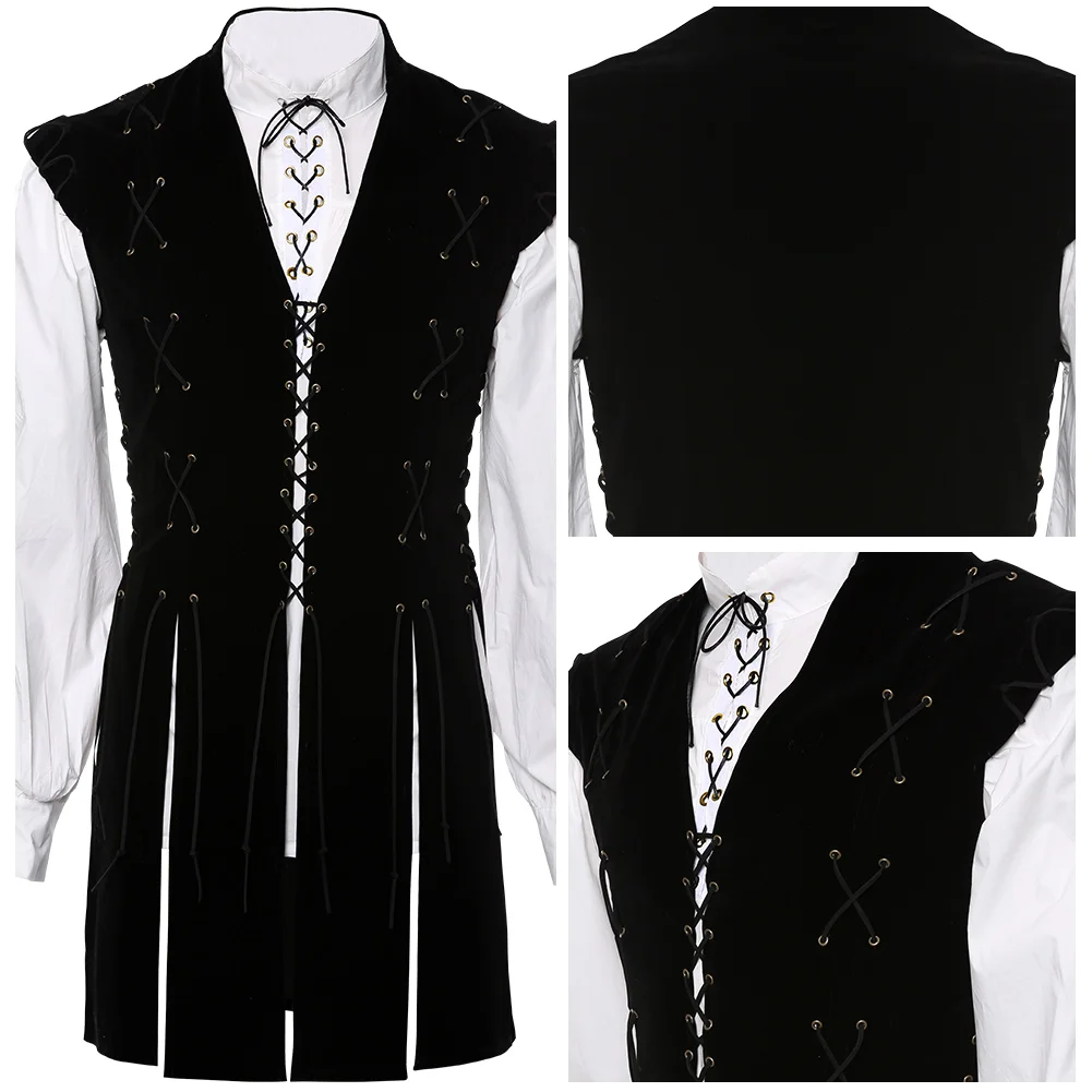 Костюм для косплея средневековый рыцарь одежда рубашка костюм Готический