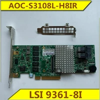 original ultra micro aoc s3108l h8ir lsi 9361 8i raid card 2g cache array card pass through
