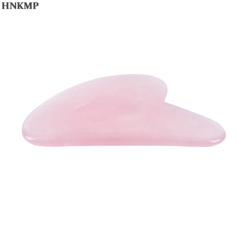 Розовый кварц нефрит доска гуаша Натуральный камень скребок китайский инструмент шеи иглоукалывания тела