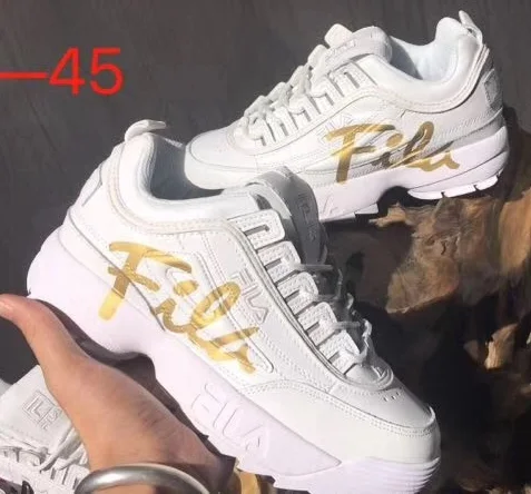 Fila/мужские кроссовки золотого и серебряного цвета дышащие для бега 2 Zapatillas