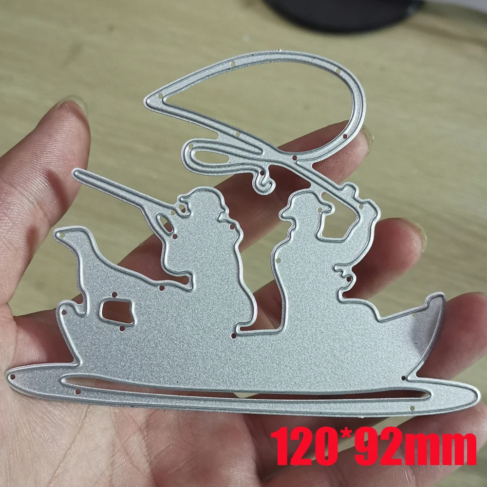 Охотник и angler металлические трафареты для пресс-формы DIY альбом скрапбукинга