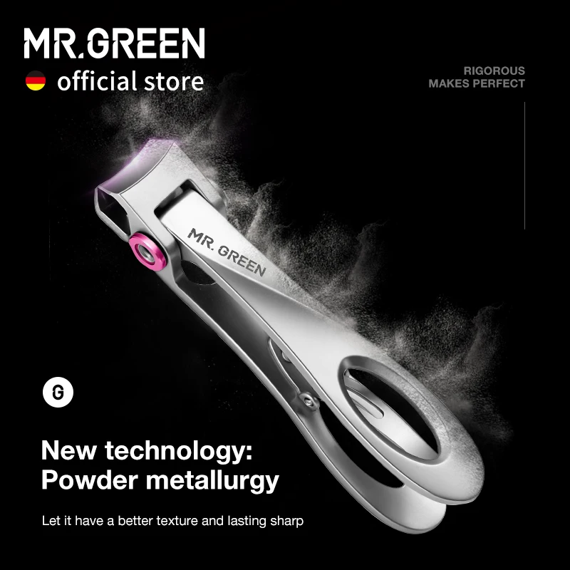 Кусачки для ногтей MR.GREEN из нержавеющей стали с широким отверстием для больших пальцев, инструменты для маникюра и обрезки ногтей толстых, жестких и вросших ногтей.
