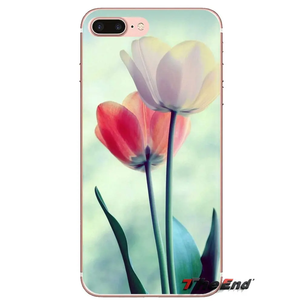 Мягкие чехлы для Huawei Honor 7X V10 6C V9 6A Play 9 Mate 10 Pro Y7 Y5 P8 P10 Lite Plus GR5 2017 тюльпан иллюстрация
