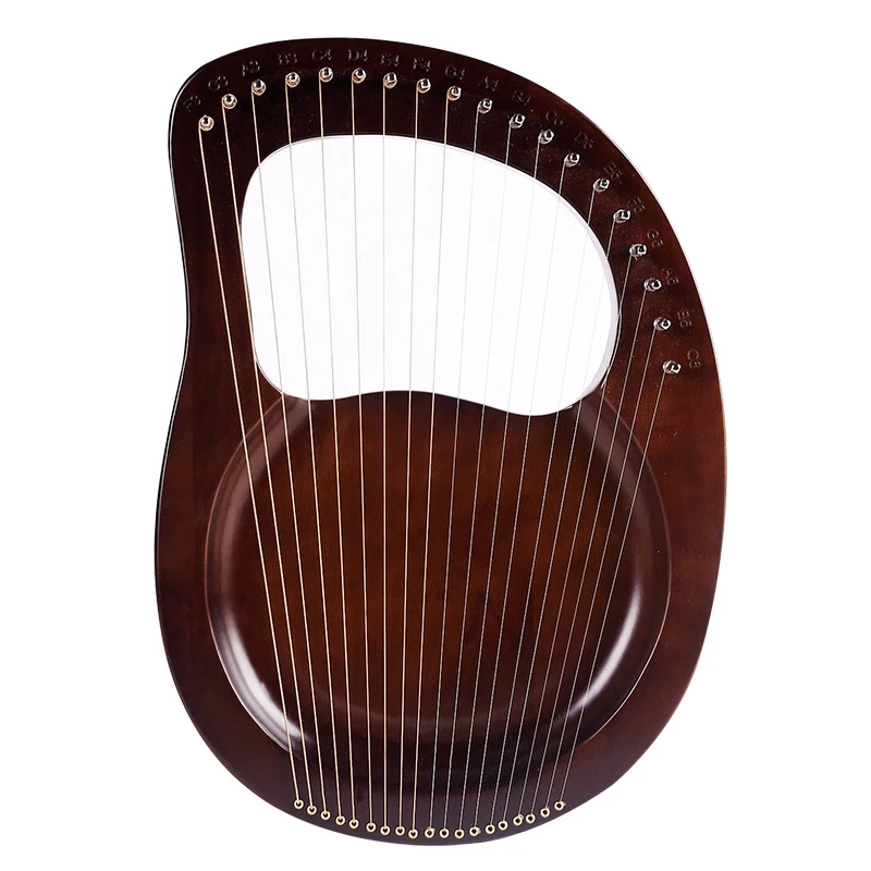 

Lyre Piano 19 Strings Wooden Mahogany Lyre Harp Musical Instrument with Tuning Wrench and Spare Strings