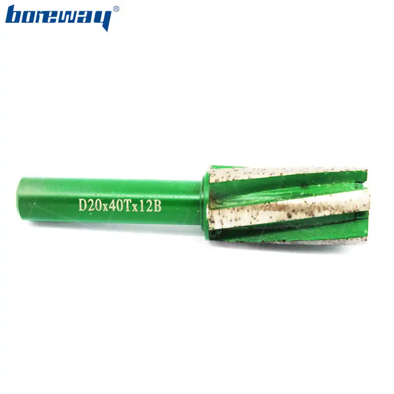 Boreway питания кусочек D20MM * 40T 12B 100 # счетчик палец бит с валом для шлифовки Гранит