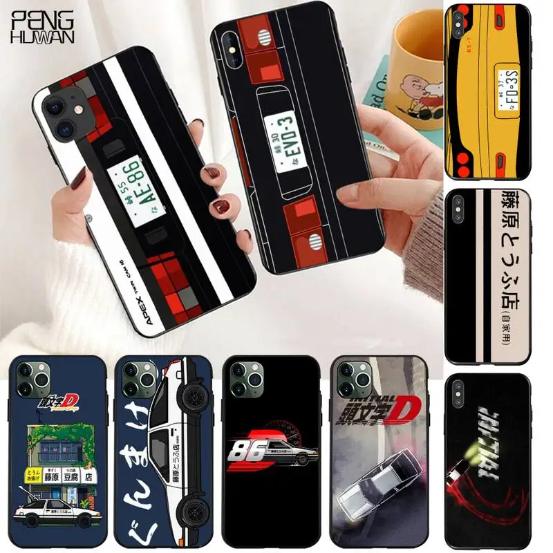 

NBDRUICAI INITIAL D AE86 Soft Silicone TPU Phone Cover for iPhone 11 pro XS MAX 8 7 6 6S Plus X 5S SE 2020 XR case