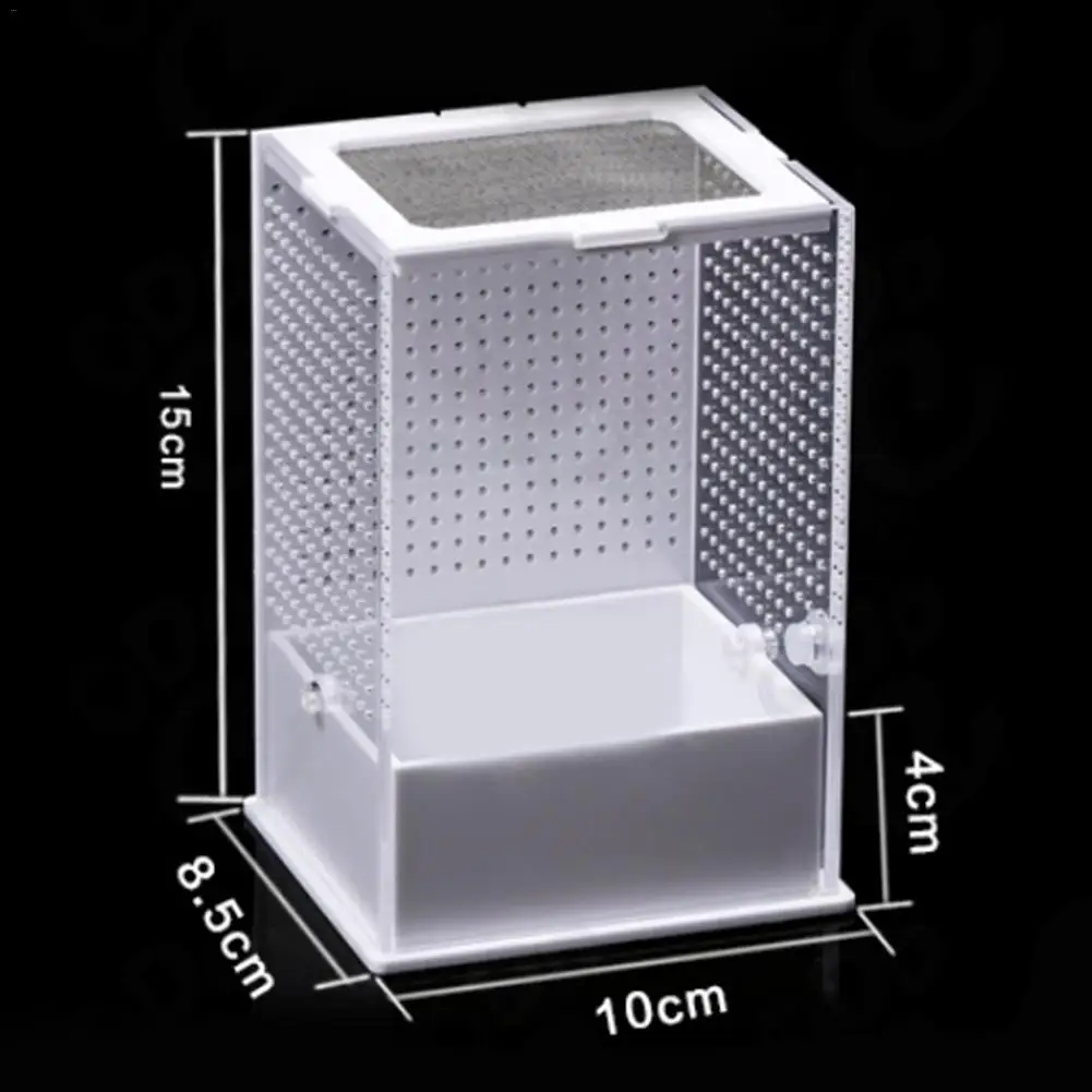 Прозрачная акриловая коробка для кормления рептилий пластиковая клетка
