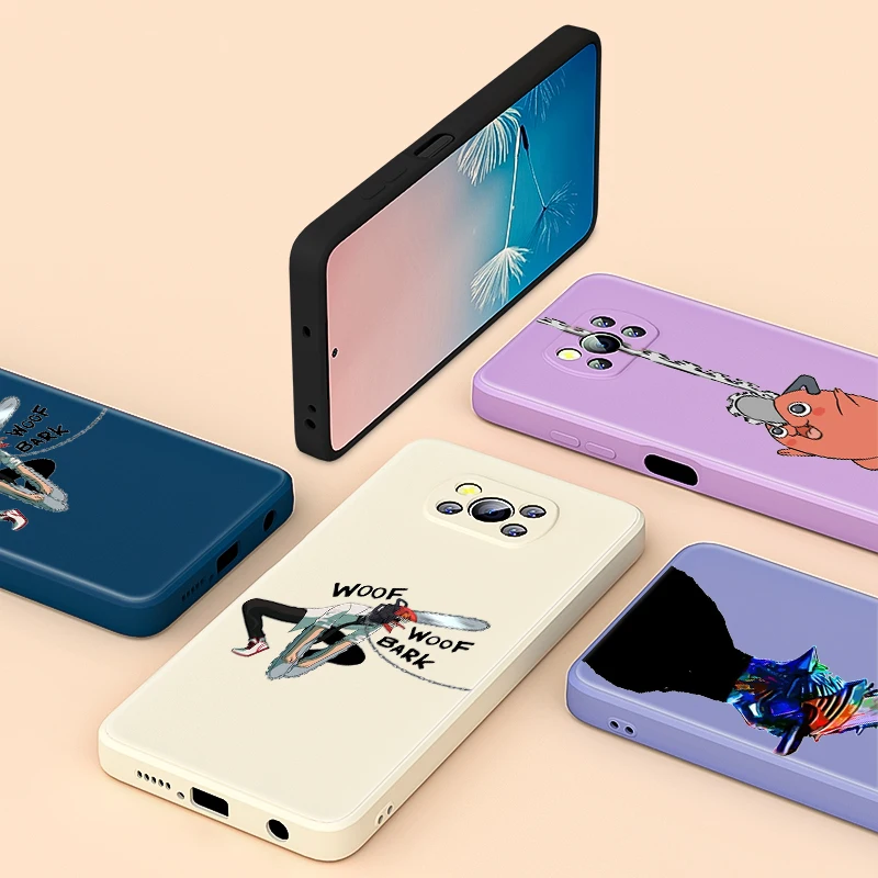 

Anime Chainsaw Man For Xiaomi Poco X3 NFC X2 M2 C3 M3 Pro F3 GT 6 X CC9 E A3 Lite A2 Mix 3 4 Liquid Silicone Phone Case