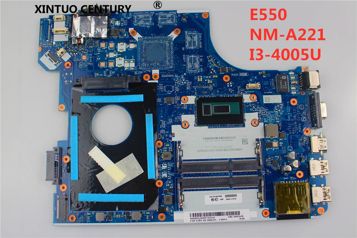 

NM-A221 для Lenovo ThinkPad E550 E550C ноутбук материнская плата FRU 00HT584 Процессор i3 4005U DDR3 100% тесты работы