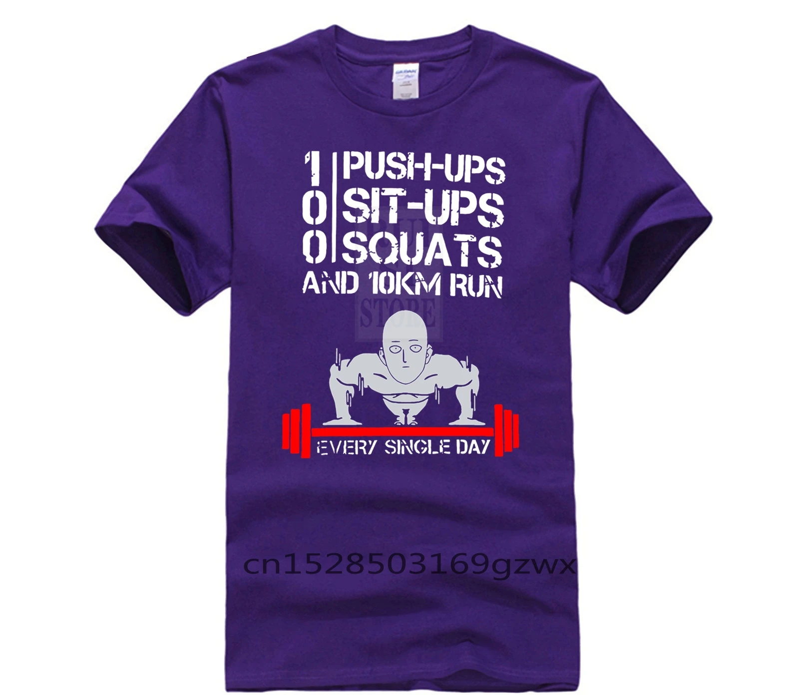 

casual o neck loose summer T shirt for men New Popular One Punch Man Regiman Saitama Anime Men s Black T Shirt