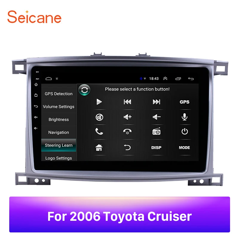 Автомагнитола Seicane 2Din GPS мультимедийный плеер для TOYOTA LAND CRUISER 100 2003 2008 AC Bluetooth USB