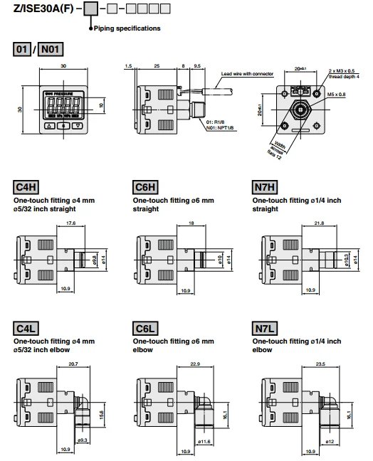 Подлинный SMC цифровой датчик давления ISE30A-01-N-L/ZSE30A-01-N-P/ZSE30AF-01-A/C/мл ISE30A-01-P-L ZSE30A-01-N-L