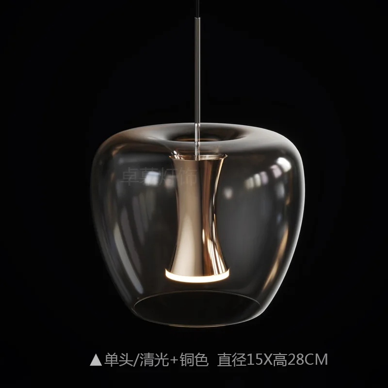 

Подвесной светильник Marmenkina Apple стеклянный красный