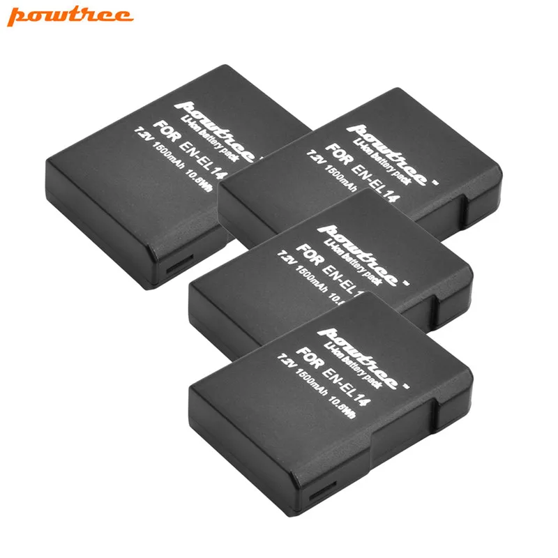 Powtree 1500 мАч EN-EL14 EN-EL14 батарея+ USB двойное зарядное устройство для nikon d5200 батарея P7800, P7700, P7100, P7000, D5500, D5300, D5200 L15