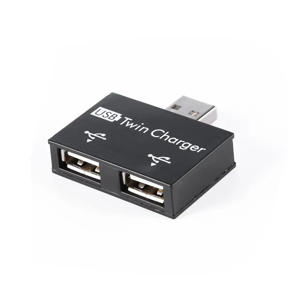 

USB 2.0 Male to Twin Female Charger Dual 2 Port USB DC 5V Charging Splitter Hub Adapter Converter Connector