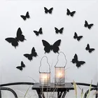 12 шт.лот ПВХ 3D DIY наклейки на стены бабочки домашний декор плакат для кухни ванной комнаты клейкий для стен наклейки украшения