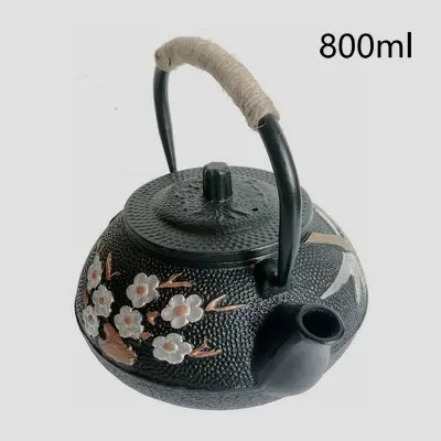 800ml Японский чугунный чайник сливы чайники 300 мл/600 мл/800 мл - Цвет: 800ml