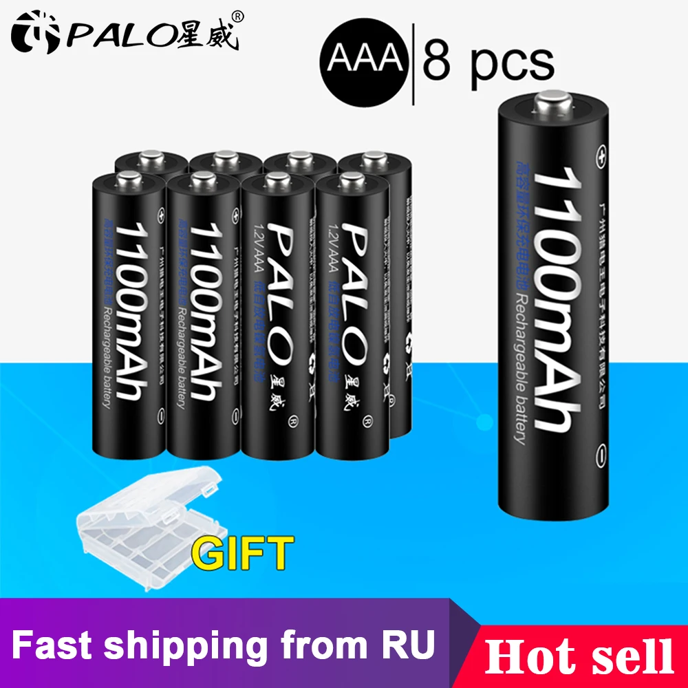 PALO, 4 шт., 8 шт., 16 шт.,, 3А, AAA, аккумуляторная батарея, 1100 мА/ч, 1,2 в, AAA, NIMH, аккумуляторная батарея, батарея 3A, батарея