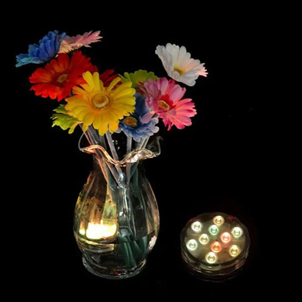 

NEW Remote Control Colorful Aquarium LED Lighting Diving 10 LEDs Waterproof Underwater Electronic Candle Lighting Fish Tank Lamp