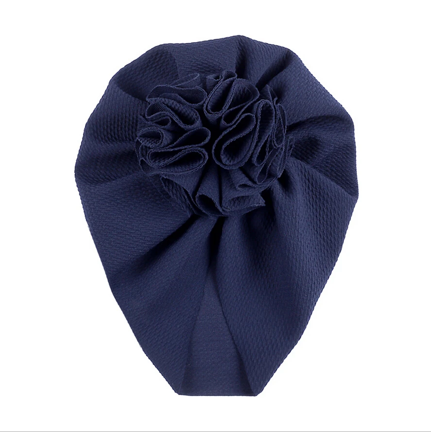 0-3Y 11 Colors Newborn Infant Caps Baby Boys Girls Flower Top Detail Soft Quality Cute Turban Beanie Hats for Birthday Party | Детская