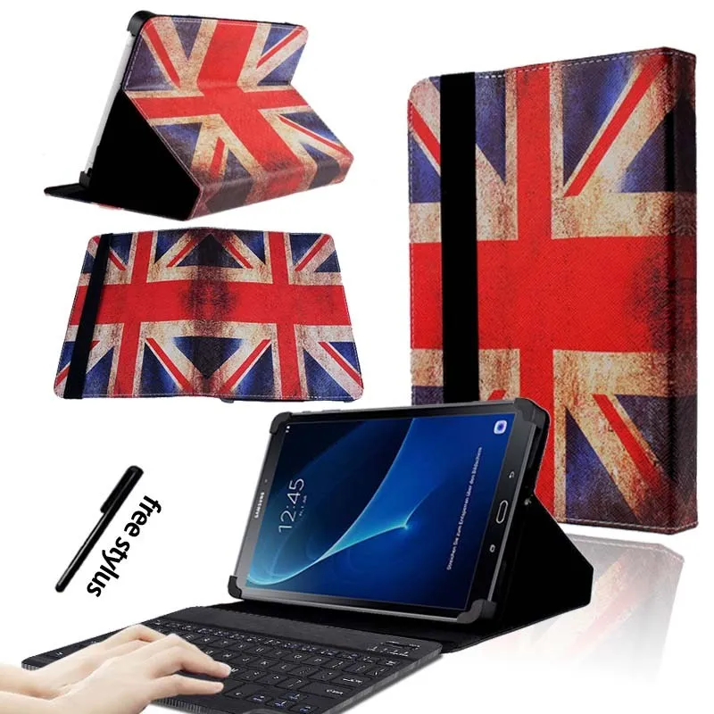 Union Jack KK&LL для samsung Galaxy Tab A A6 10,1 T580 T585()-кожаный чехол-подставка для планшета+ bluetooth-клавиатура - Цвет: Union Jack