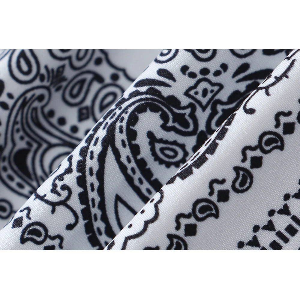 

Dark Icon Geometric Bandana Hawaiian Shirt Beach Shorts Summer Men's Set