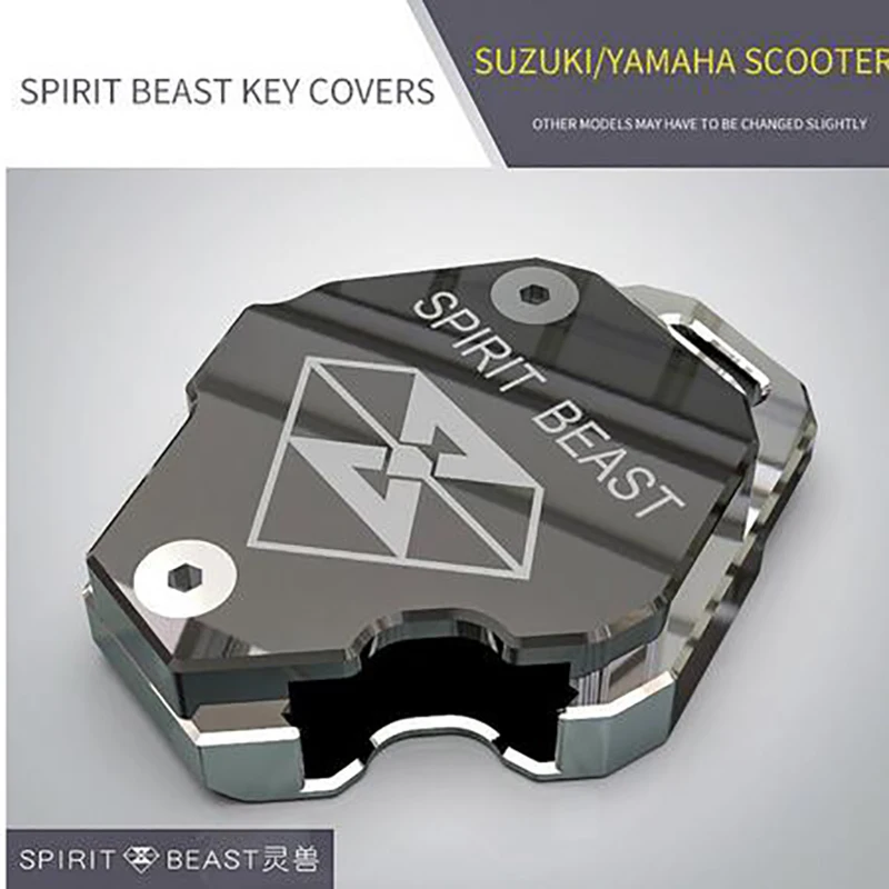 Silver Чехол для ключей мотоцикла SPIRIT BEAST, алюминиевый чехол для скутера SUZUKI Yamaha CYGNUS-Z CYGNUS-X BWS Honda X-150 Kymco - Цвет: Silver