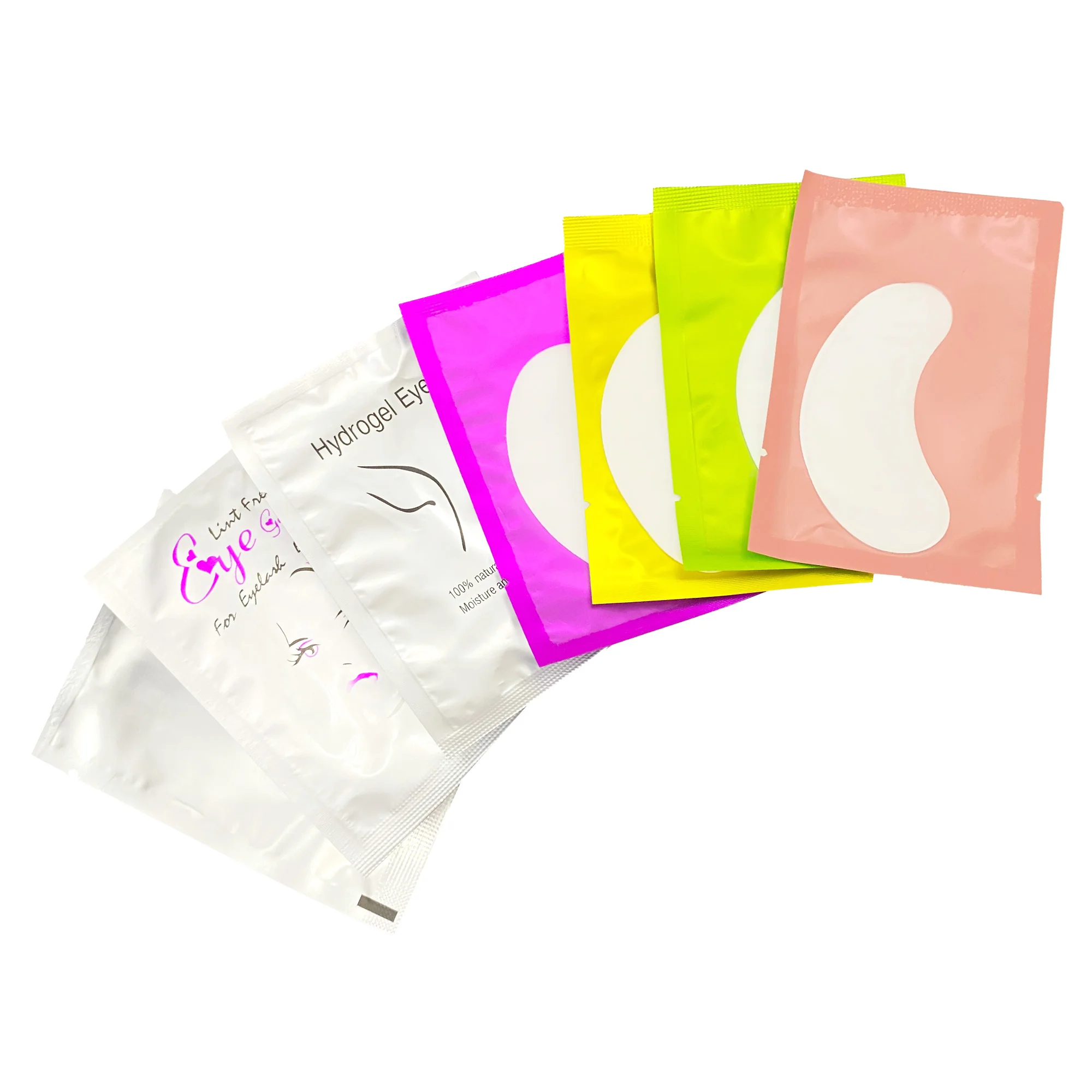 

100pairs Eyelash Extension Paper Patches Grafted Eye Stickers 7 Color Eyelash Under Eye Pads Eye Paper Patches Tips Sticker
