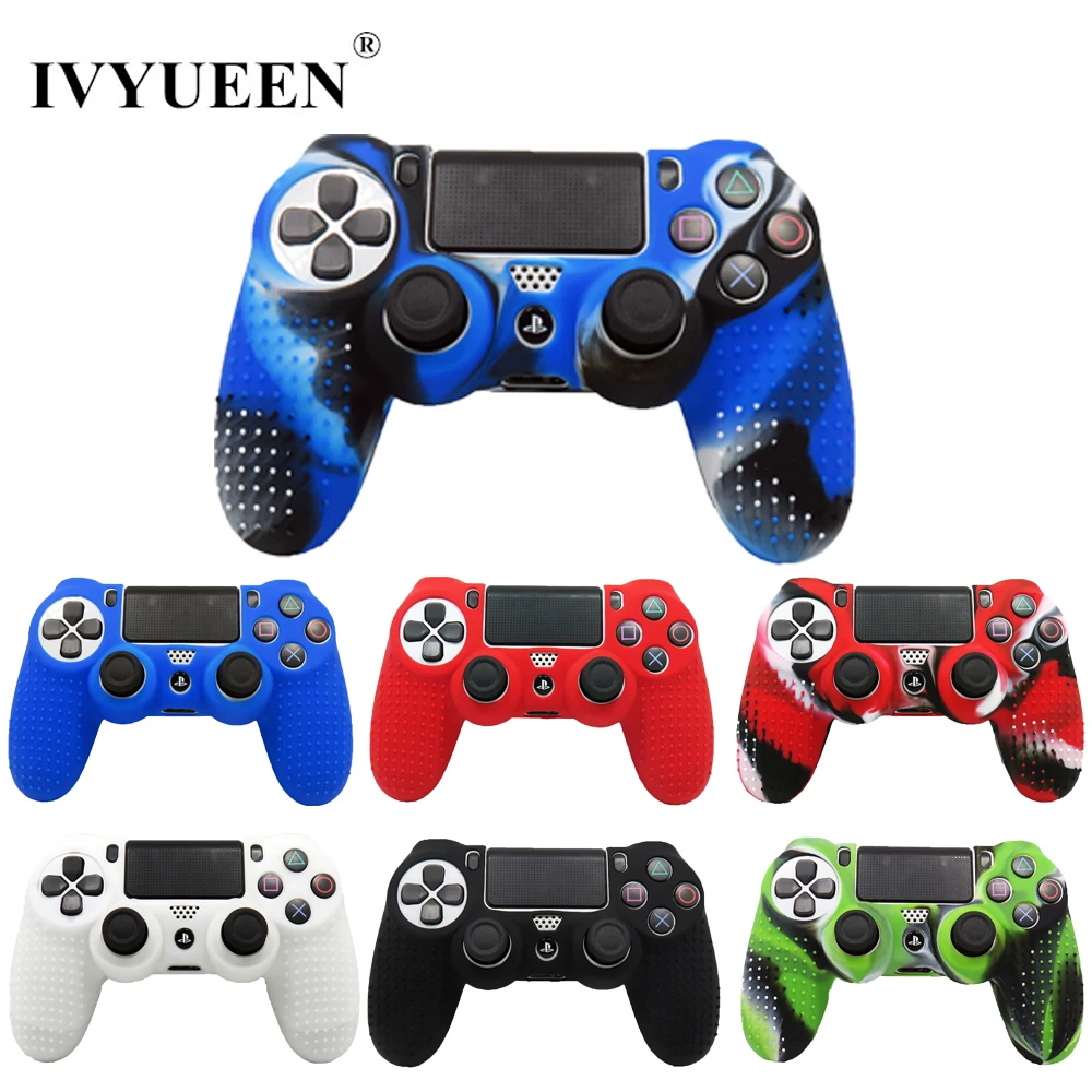 Противоскользящий силиконовый чехол IVYUEEN для контроллера Sony PlayStation Dualshock 4 PS4 Pro Slim