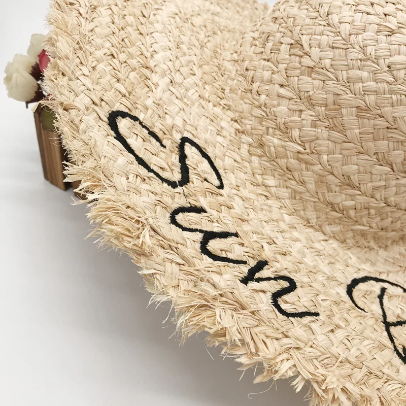 Женская соломенная шляпа с широкими полями пляжная из натуральной рафии