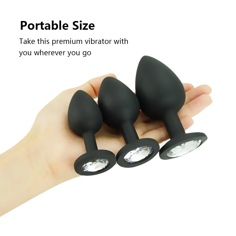 Пуля Вибратор с кристаллами ювелирные изделия Анальная анальная пробка анальные