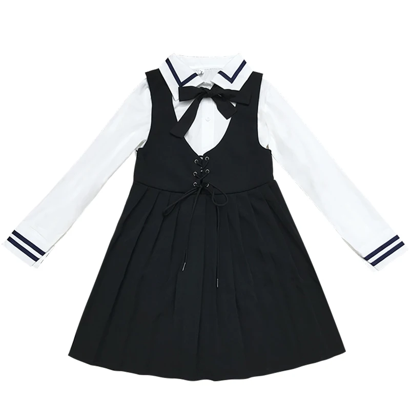 Униформа японского колледжа JK рубашка с длинными рукавами костюм двойка женская