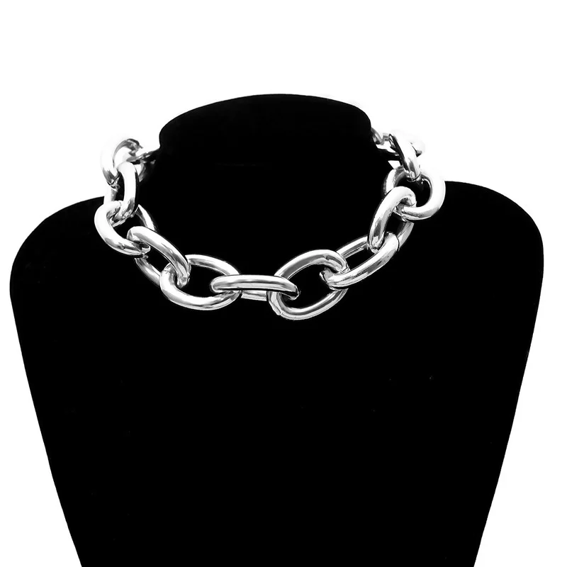 

Jewelry Retro Exaggerated Punk Metal Necklace Women's Simple Chain Geometric Necklaces for Women
